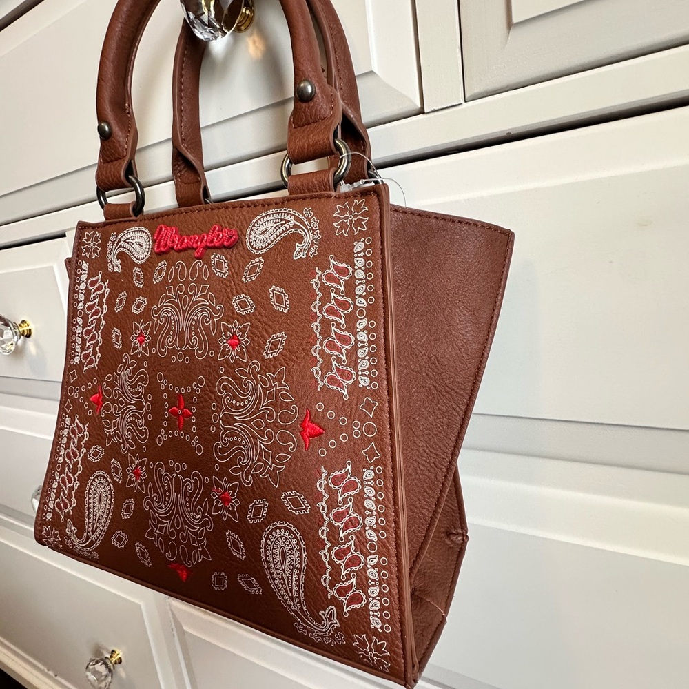 Wrangler Brown Bandana Print Women's Bag - Picture 3 of 8